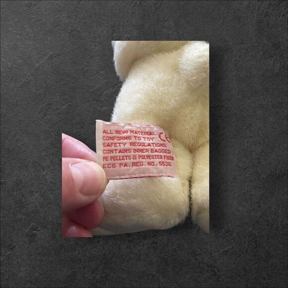 Straight from the Heart White Bear Hidden Flowers Plush Stuffed Animal 7" - Picture 3 of 10